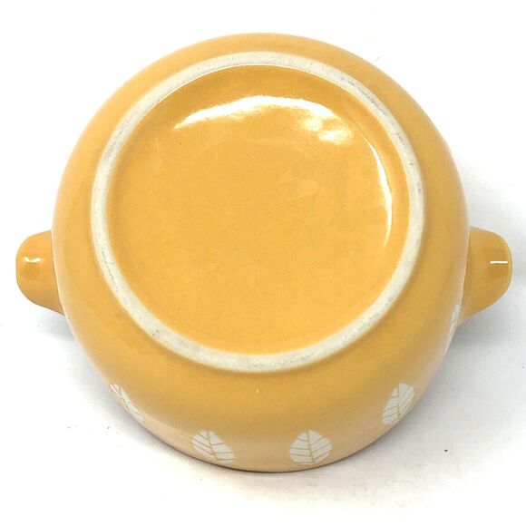 MCM Lotus Stoneware Bowl VTG Yellow Double Spout Pour Gravy/Sauce - Picture 5 of 8